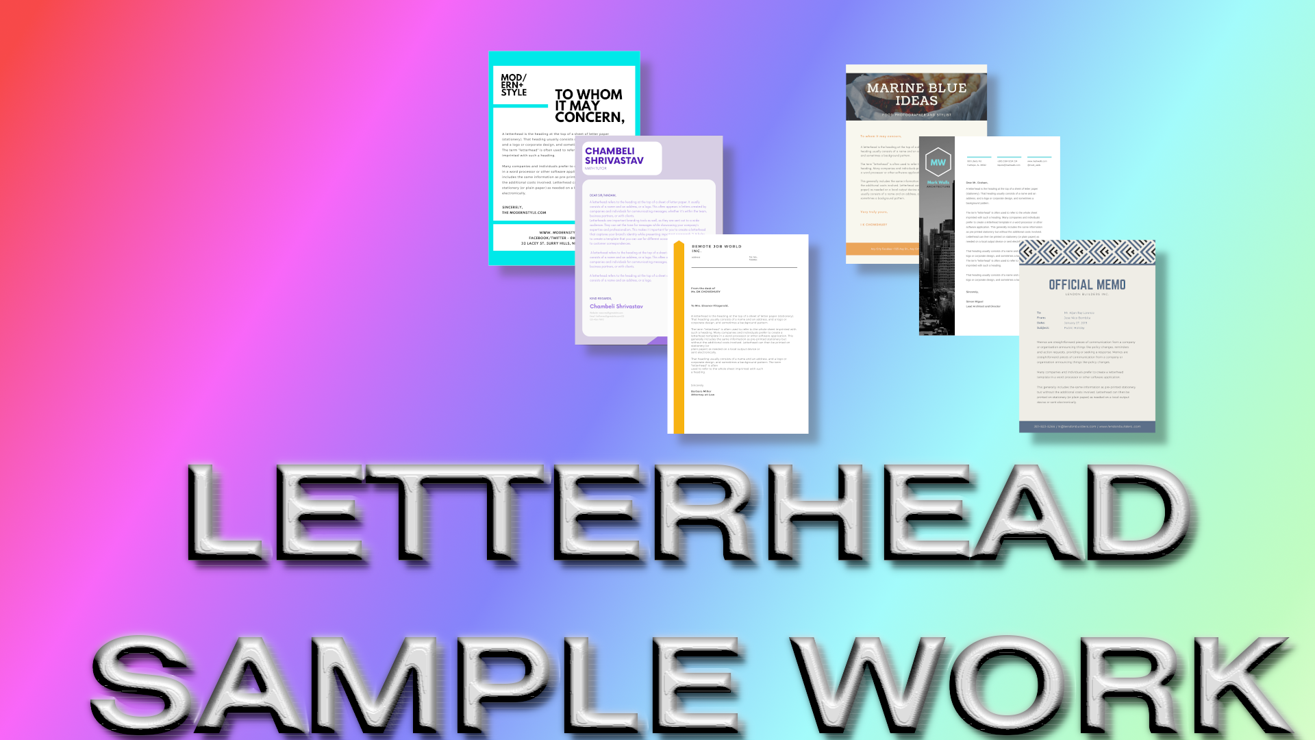 I will design a professional and eye-catching letterhead/Business card for you