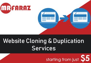 clone , copy , duplicate website to wordpress