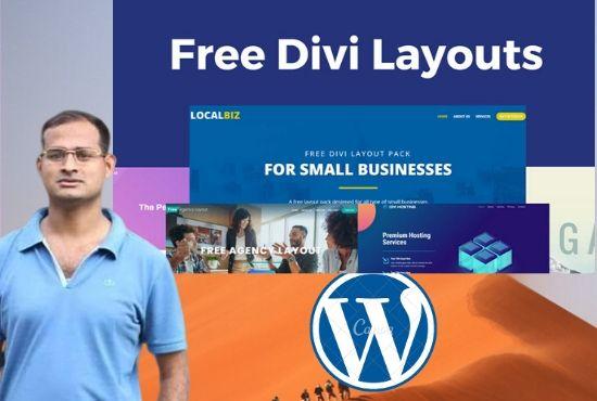I will design responsive Divi theme word press website 
