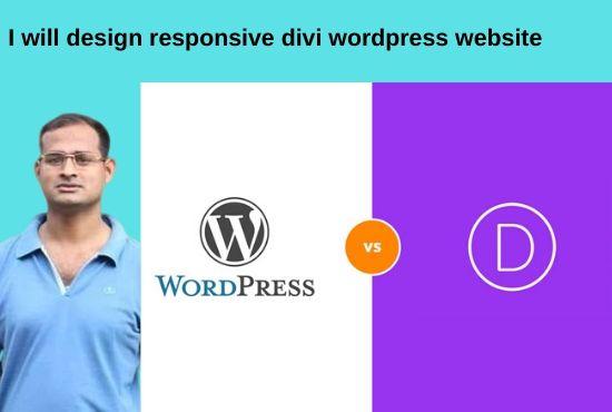I will design responsive Divi theme word press website 