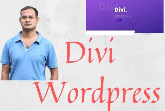 I will design responsive Divi theme word press website 