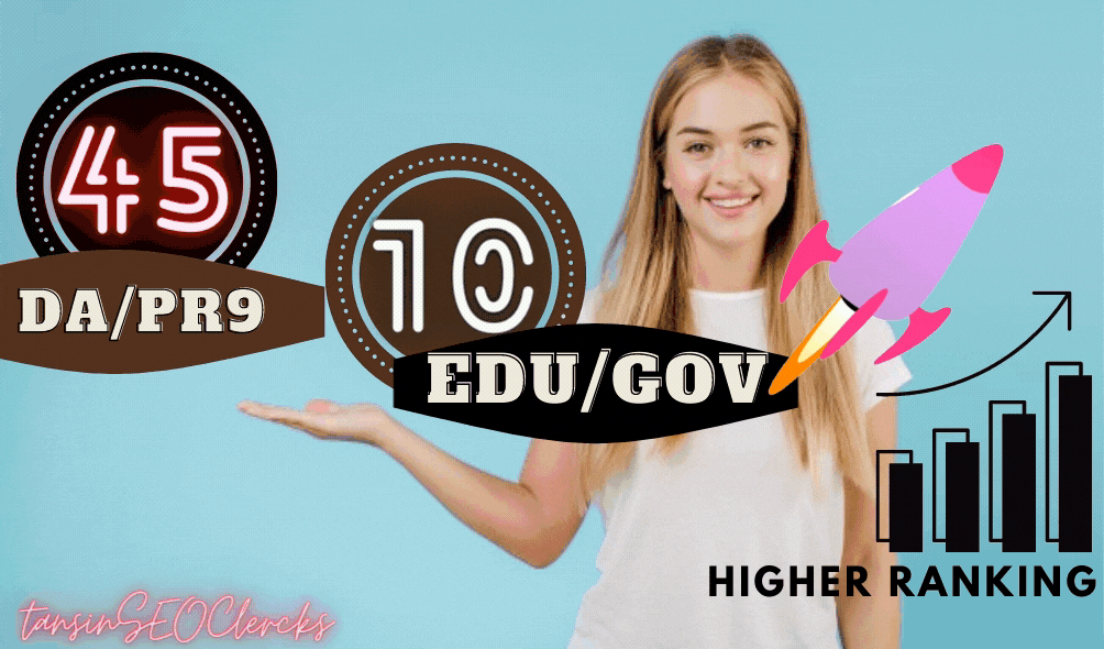 I Will Manually Do 45 High DA / PA Backlink With 10 EDU/GOV High Pr Backlinks 2020 Best Ranking