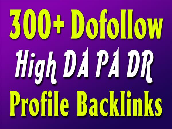 300+ dofollow high quality seo pr9 profile backlinks