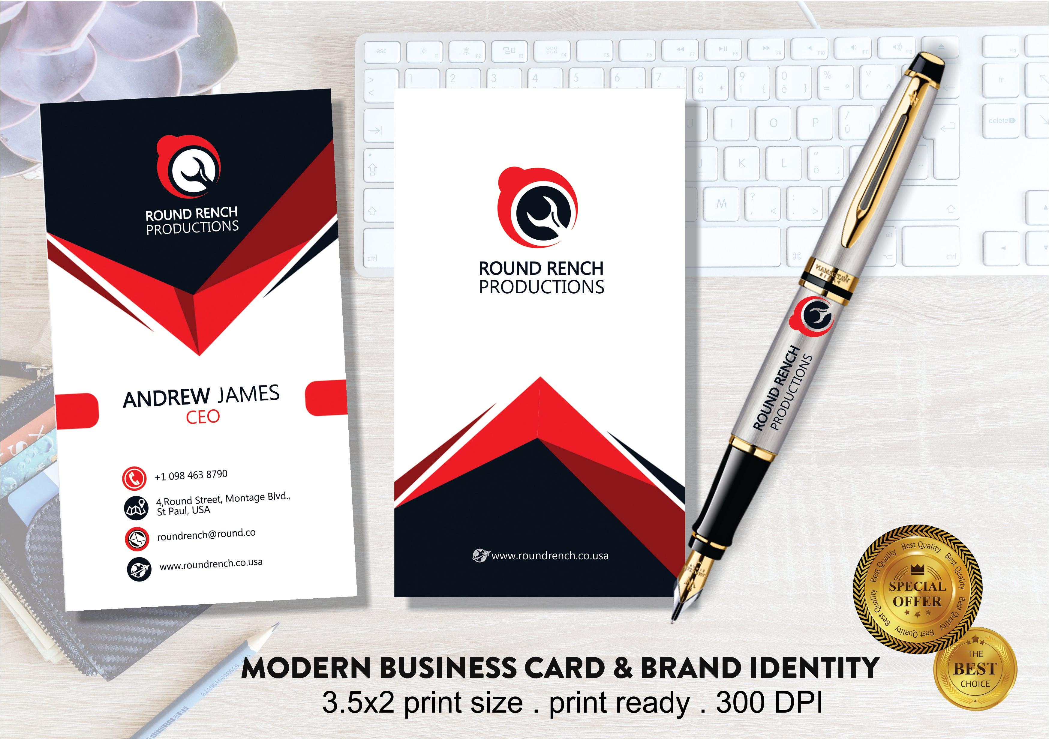 Design creative 2-sided business card 