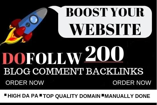 I will provide 200 dofollow backlinks 