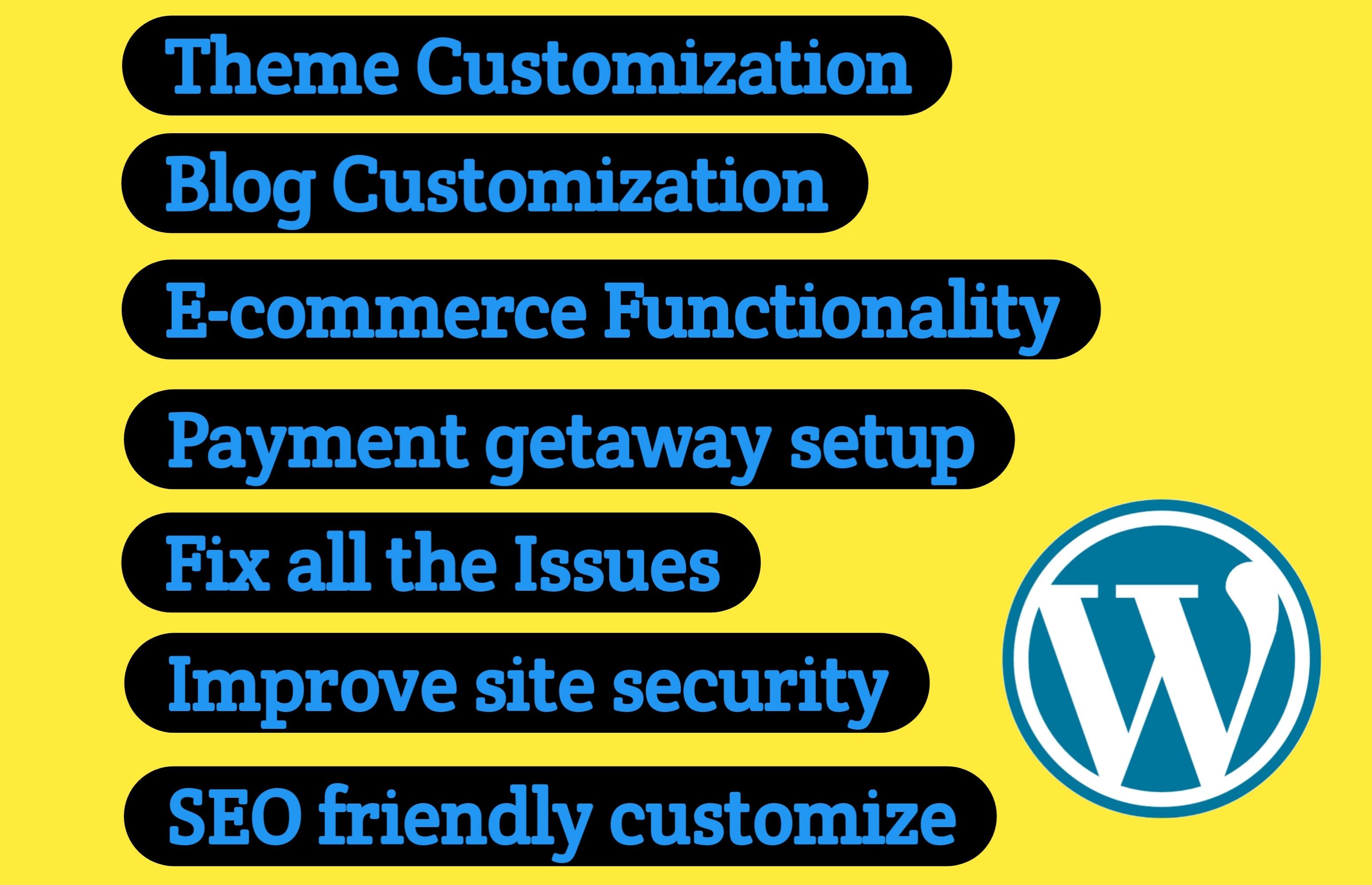 I will customize your WordPress website for your business