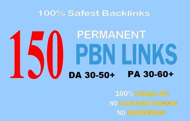 premium 150 PBN Backlink homepage web 2.0 with permanent dofollow & High DA/PA