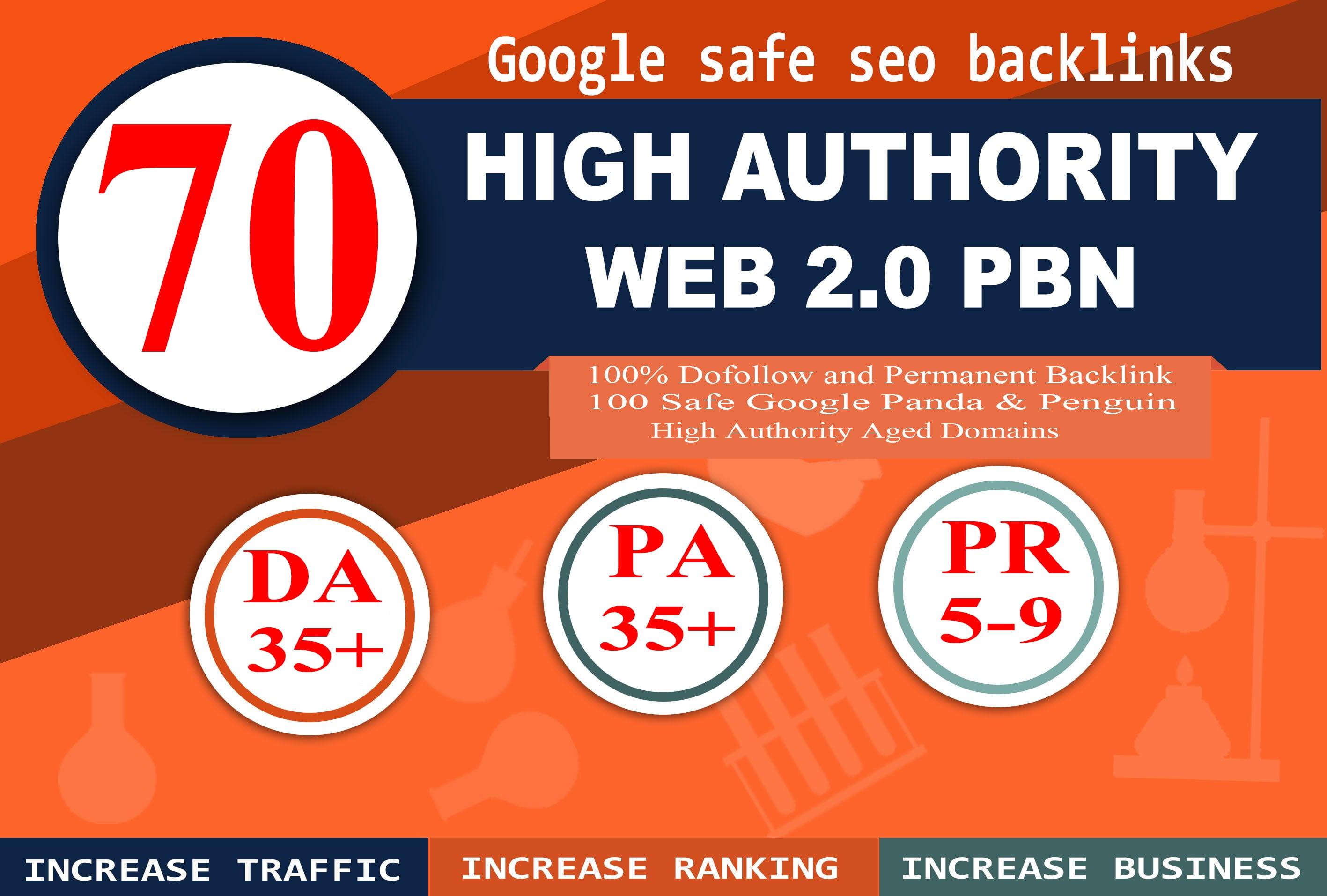70+ Permanent PBN Backlinks Web2.0 With High TF CF DA PA Do-follow Links Homepage Unique website