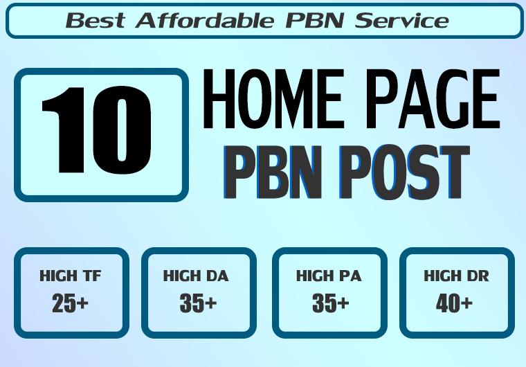 Homepage 10 PBN High 25 Plus DA PA CF TF Moz Authority Expired domain Backlinks