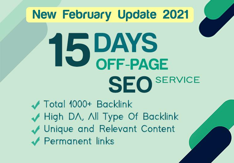 i will Help You To Get 1st Page On Google With 15 Days Off Page SEO backlinks Service