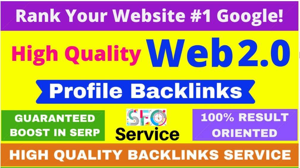 I will create 500 web 2.0 profile backlinks on high page rank sites - google ranking