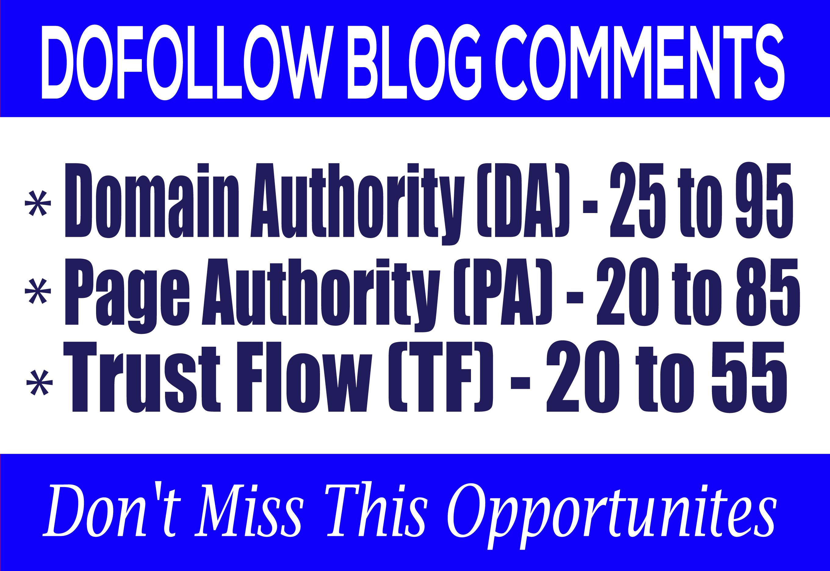 Do 40 Dofollow Blog Comments on High Quality Blogs