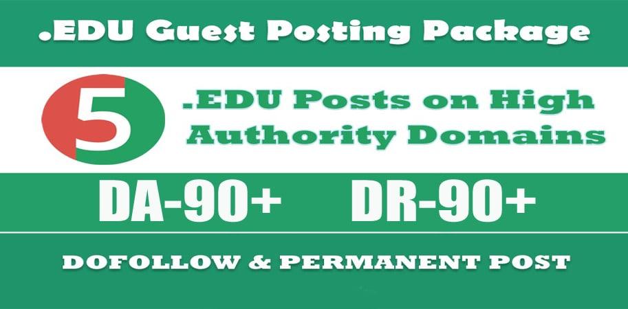 EDU Guest Posting - 5 Posts on High Authority EDU sites - DA90+