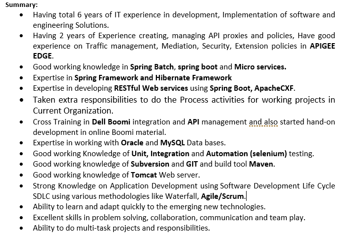 Expertise writing/implement java programming and apigee management 