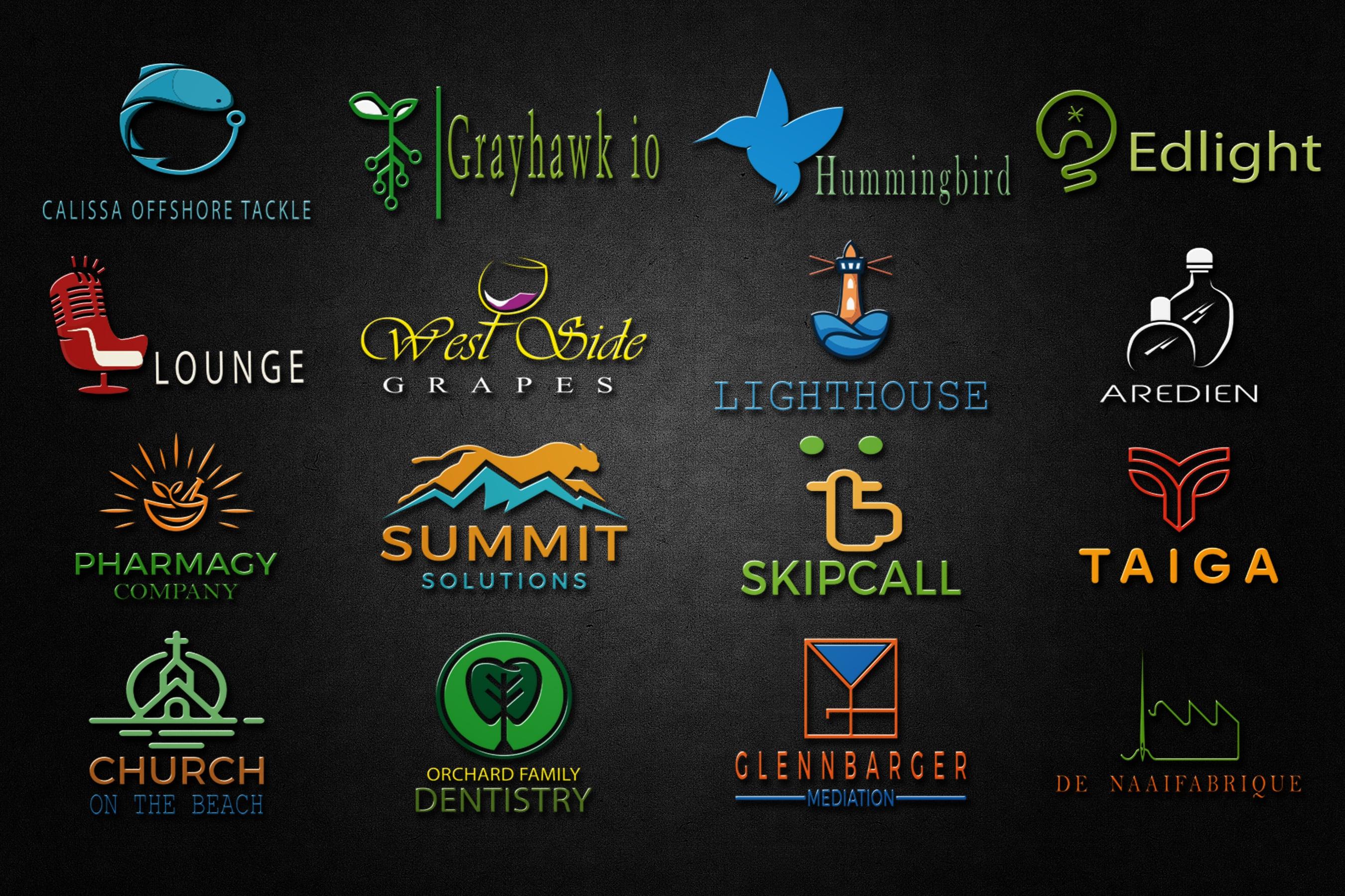 I will design 3 minimalist logo concepts design