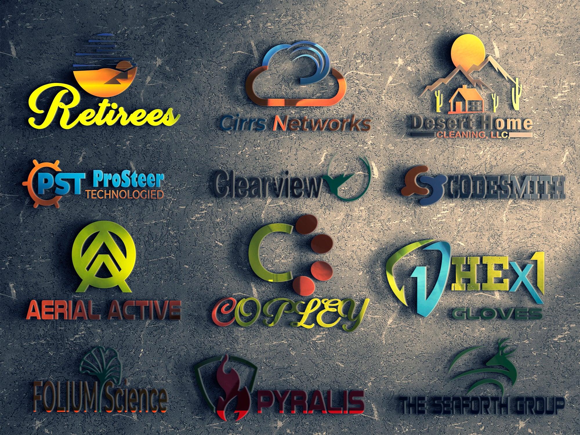 I will design 3 minimalist logo concepts design