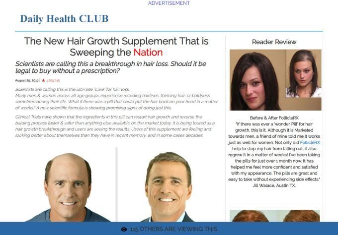 I will provide 250 advertorial landing pages for native ads