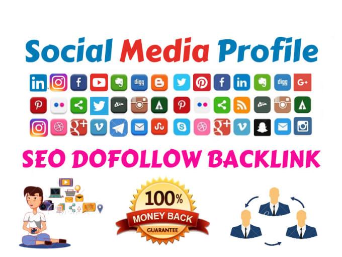 I will do 50 social media profile,profiles SEO backlinks