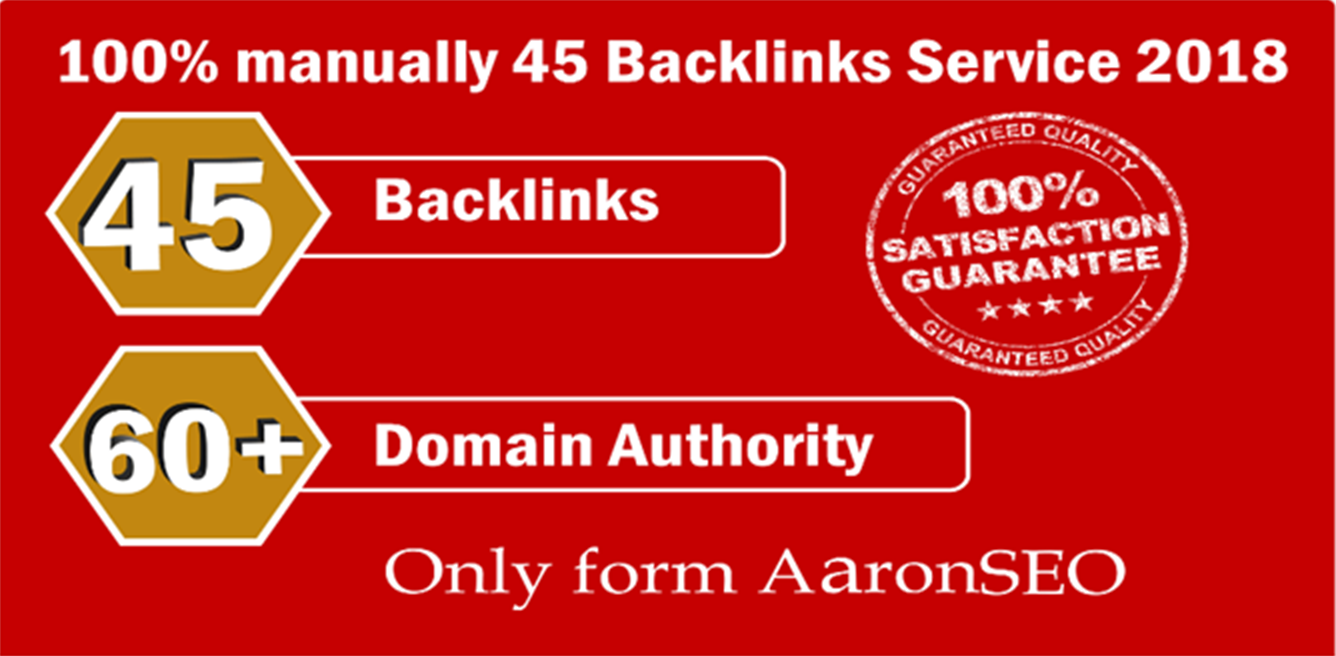 Limited Time Offer - Provide 45 Backlinks from High DA-60+ Domains-Skyrocket your Google Ranking Now