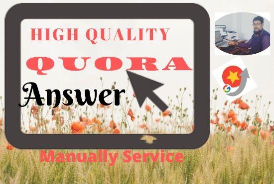 Promote website with HQ 5 Quora Answer and Clickable Backlinks 