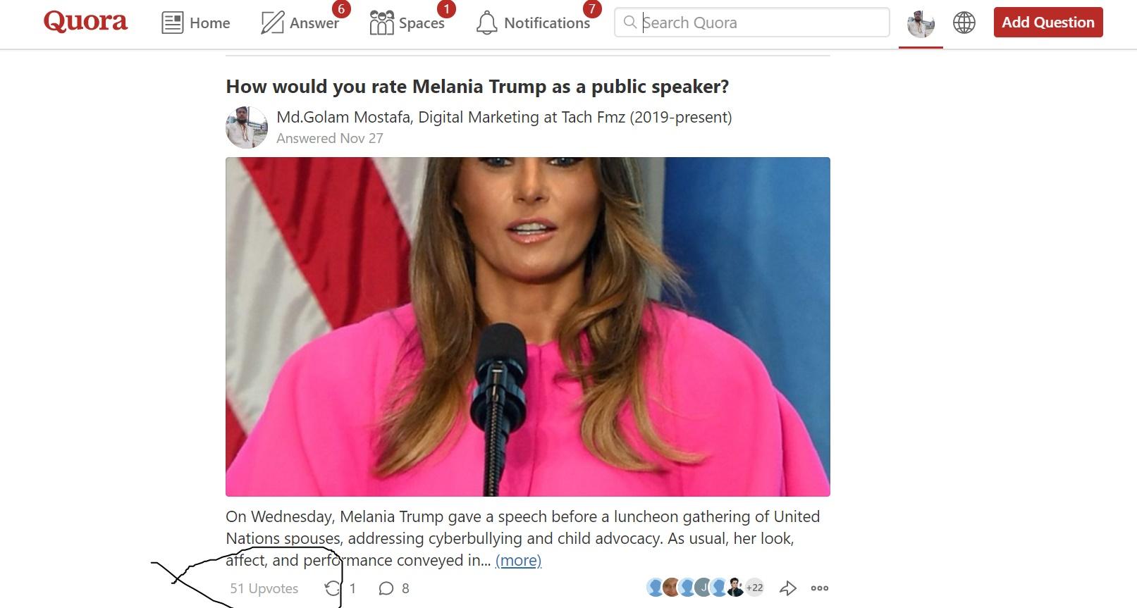 Posting high quality 5 Quora Answers including your keywords and URL