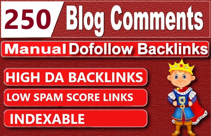 I will do 250 dofollow blog comments backlinks