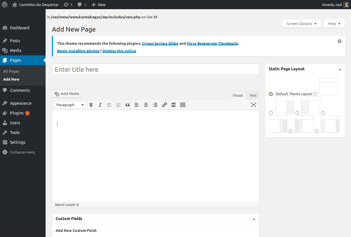 Will Post Content to WordPress Website
