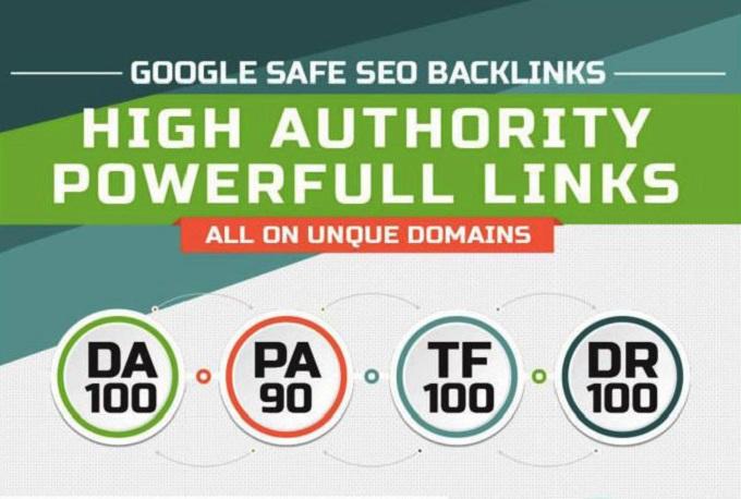 Create 100 High DA PA TF CF Quality SEO Backlinks For your website, google top rank