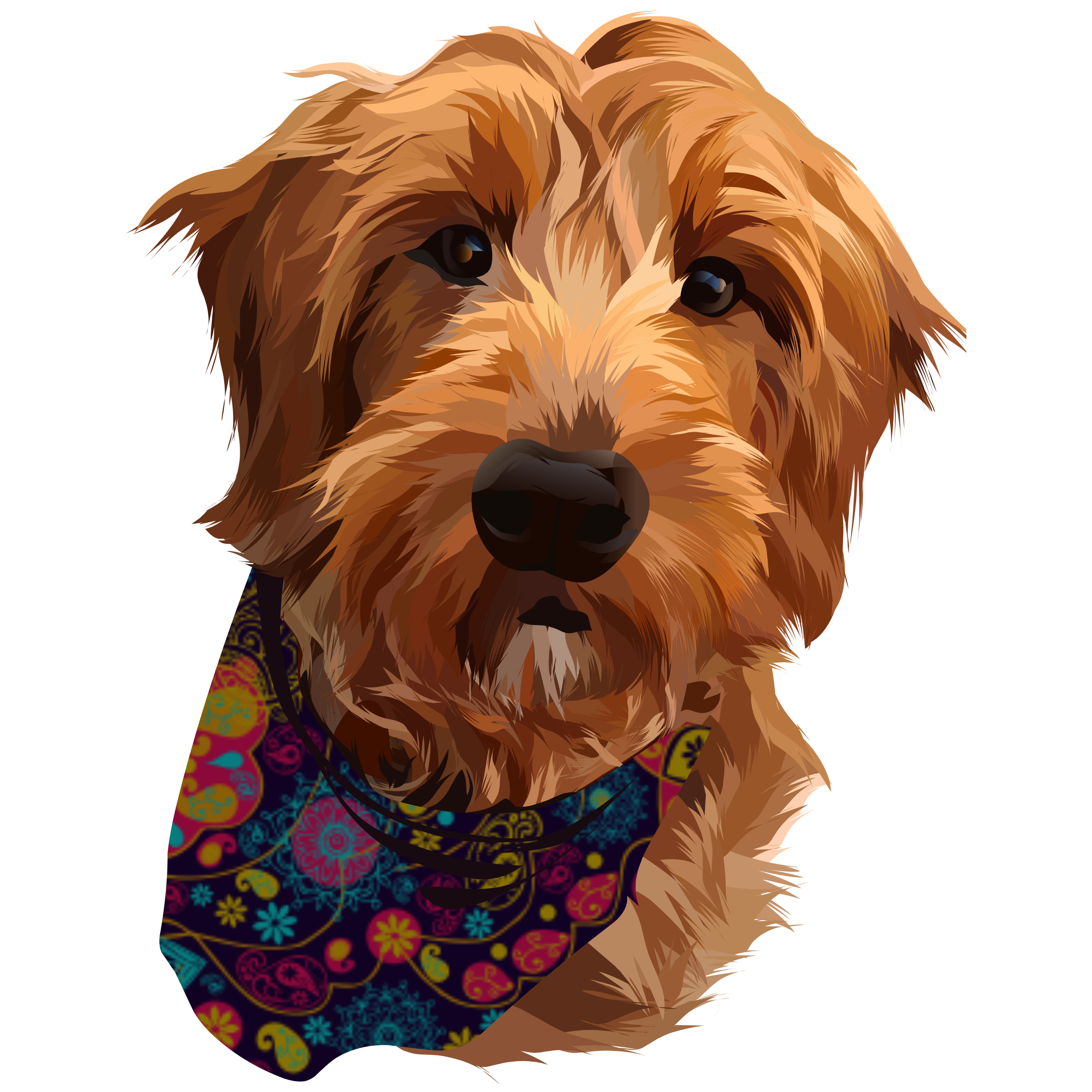 I will make vector illustration dog cat animal pet cartoon potratit