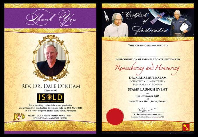 I will design an attractive award certificate for you