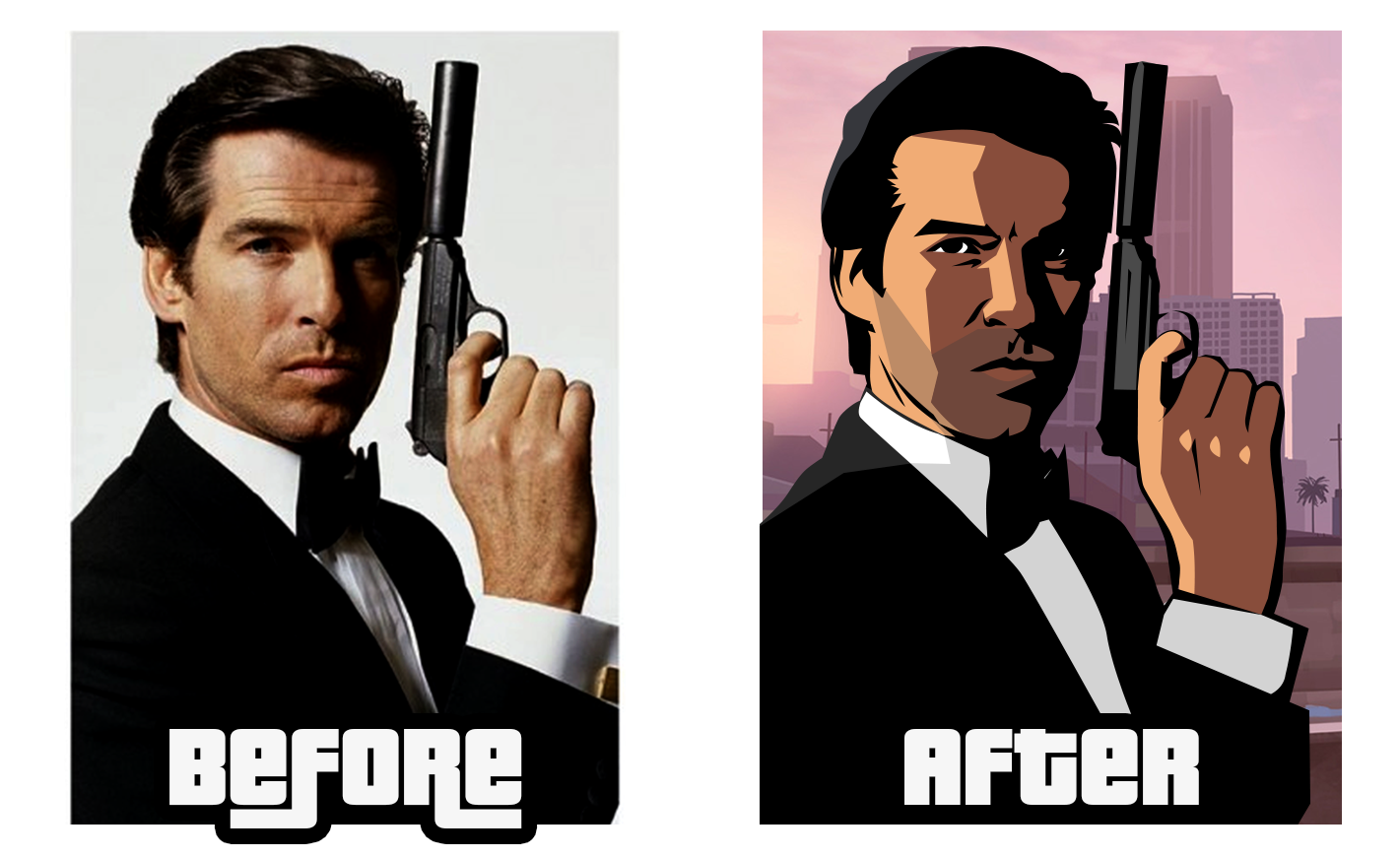 Draw Your Photo Into Cartoon GTA