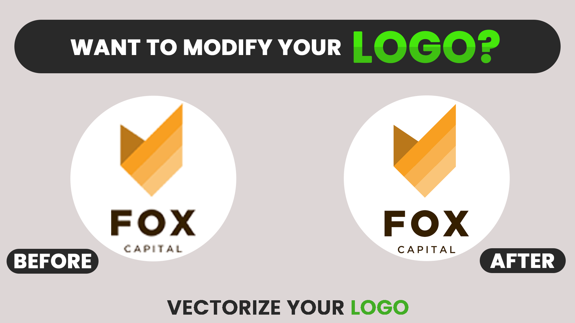 I will redraw your logo, modify your logo