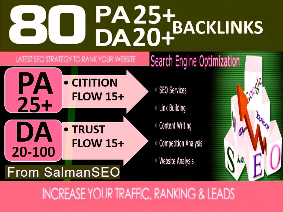 I will do 80 high trust flow citation flow dofollow backlinks