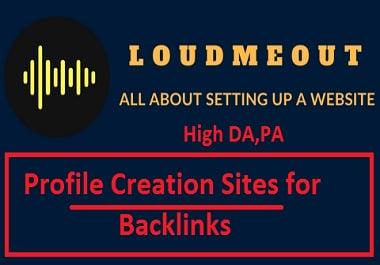 I will setup 50 social media profile creation with high DA,PA or profile backlinks