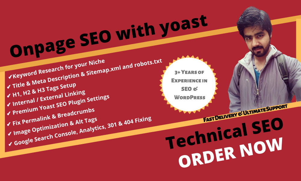 I will do onpage SEO yoast & technical seo