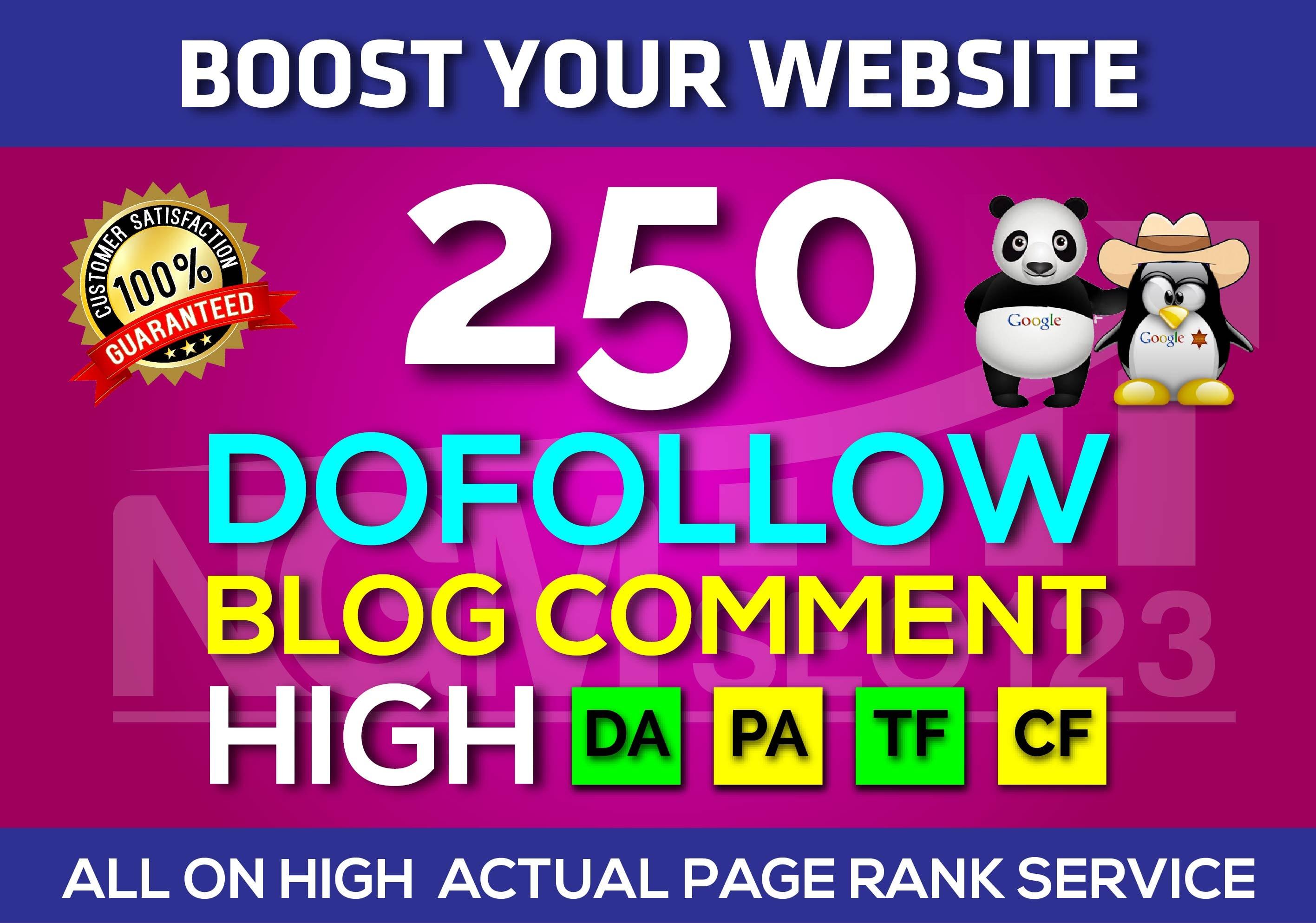 I will do 250 Dofollow Blog Comment Backlinks SEO LOW OBL