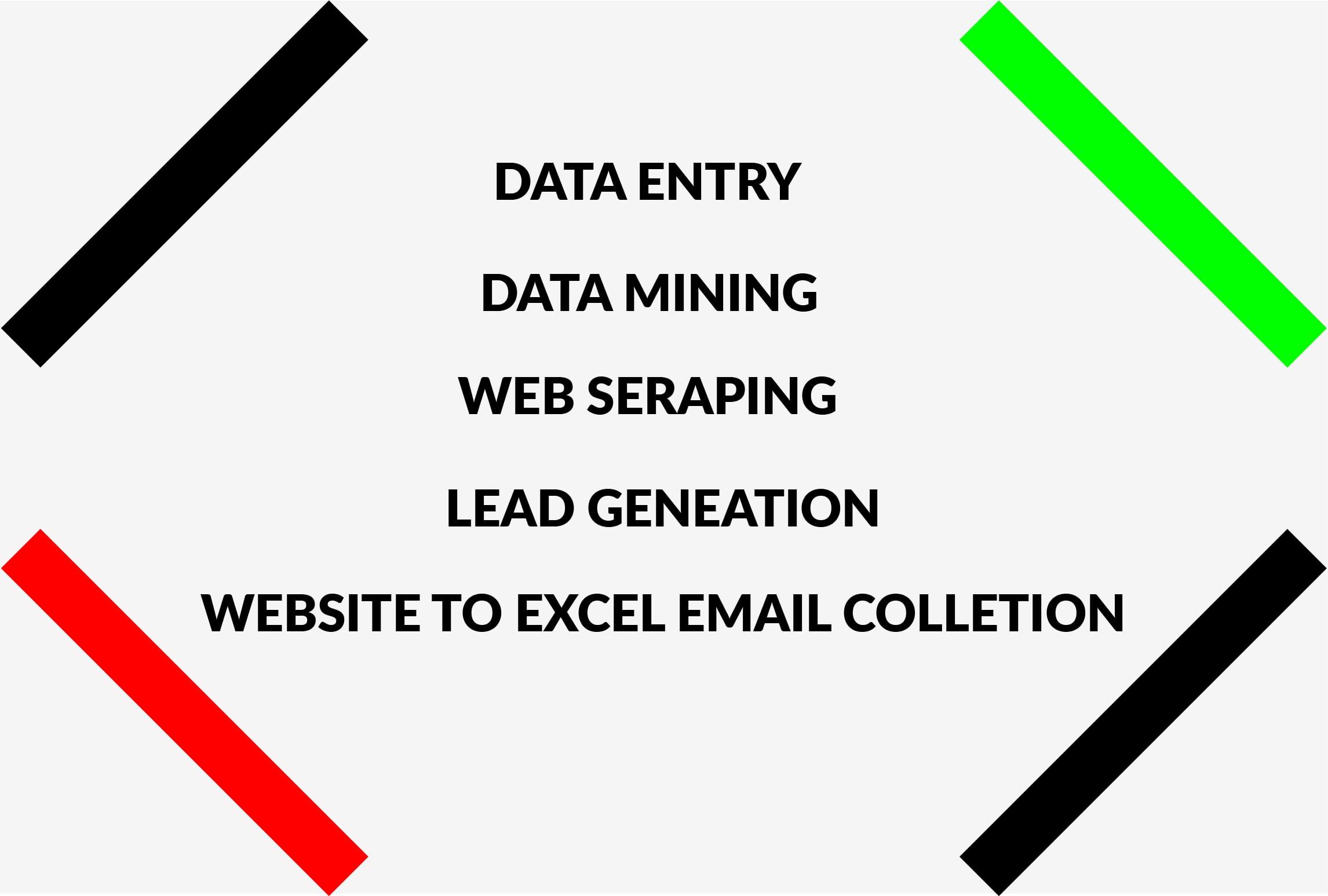 I will do email extraction, data mining, web research, targeted lead generation