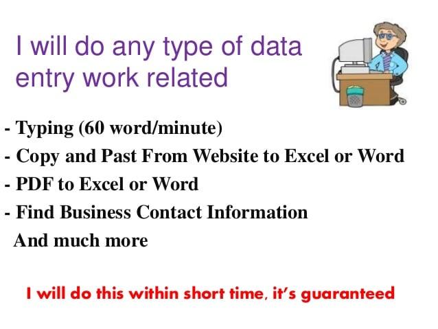 I will do fast data entry, email extraction, data mining, web research