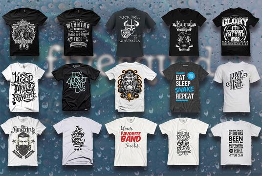 I will create a custom and typography tshirts designs for you in just 5 hours