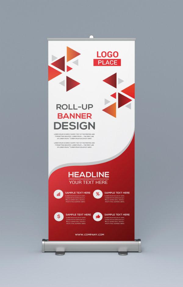 I will create a roll up banners, pull up banners for your business