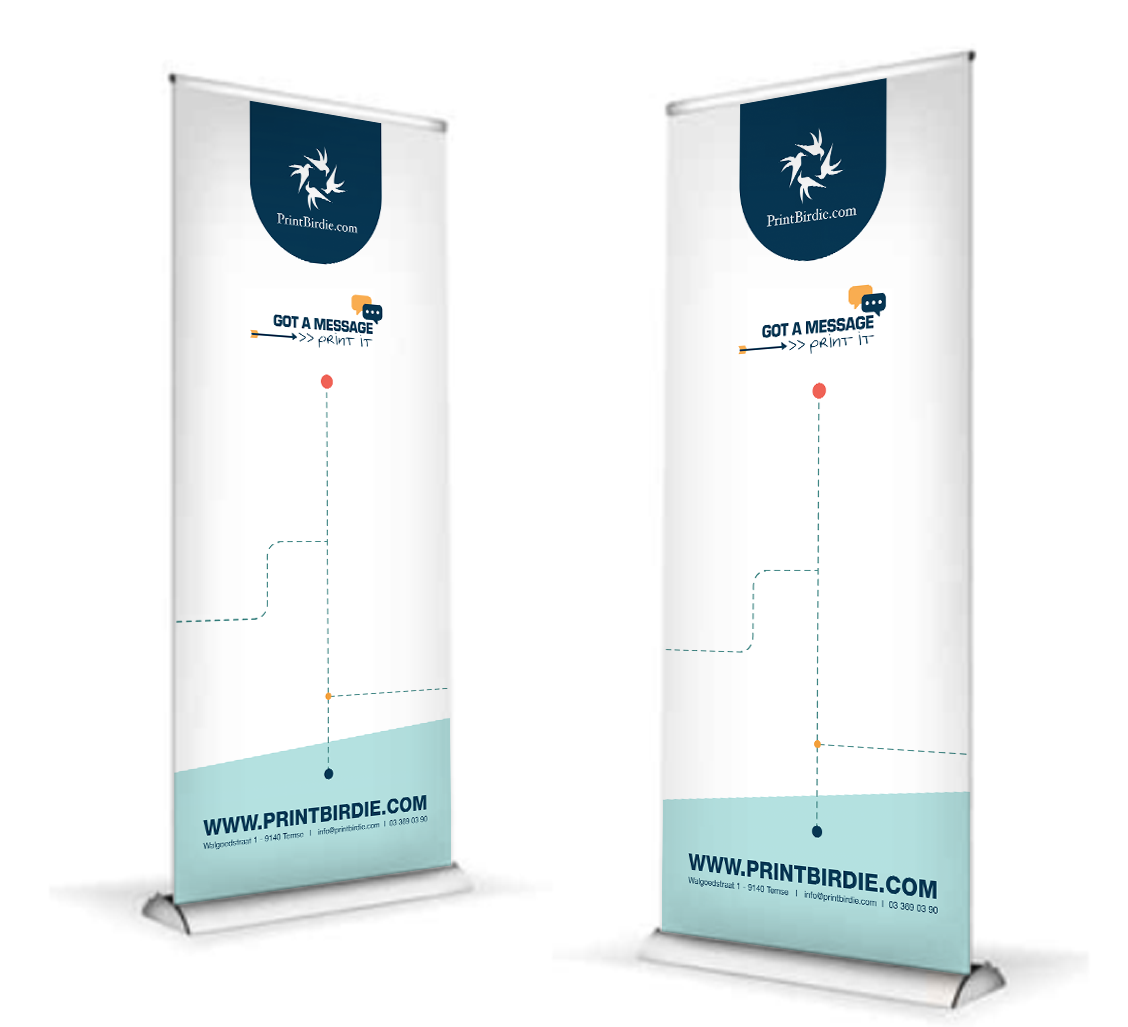 I will create a roll up banners, pull up banners for your business