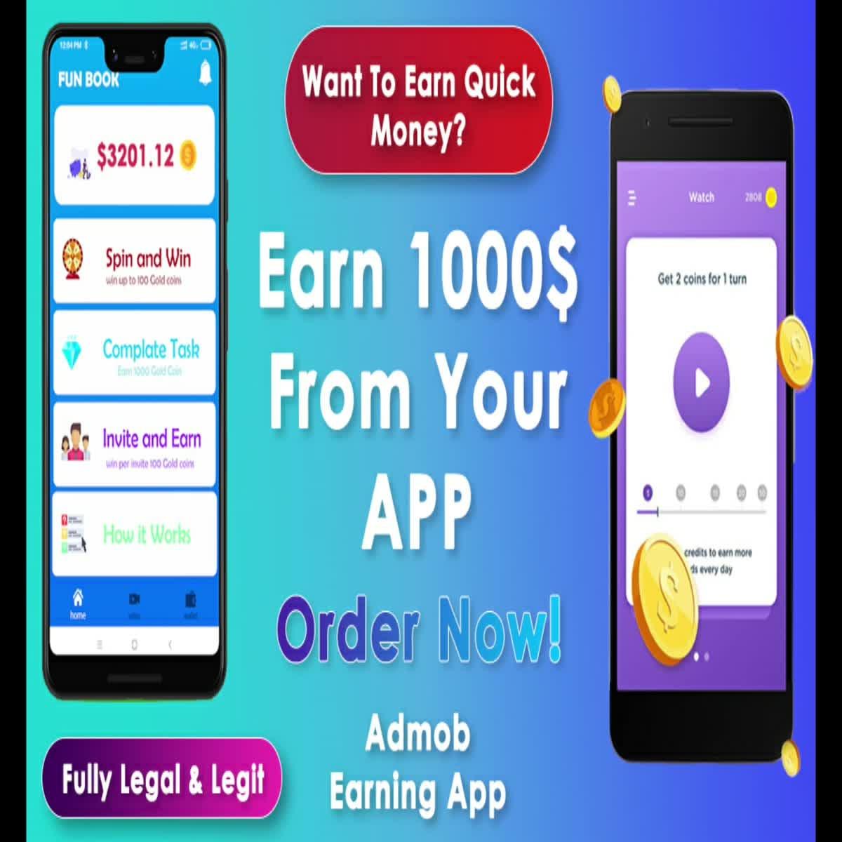 develop a professional android earning app with ads
