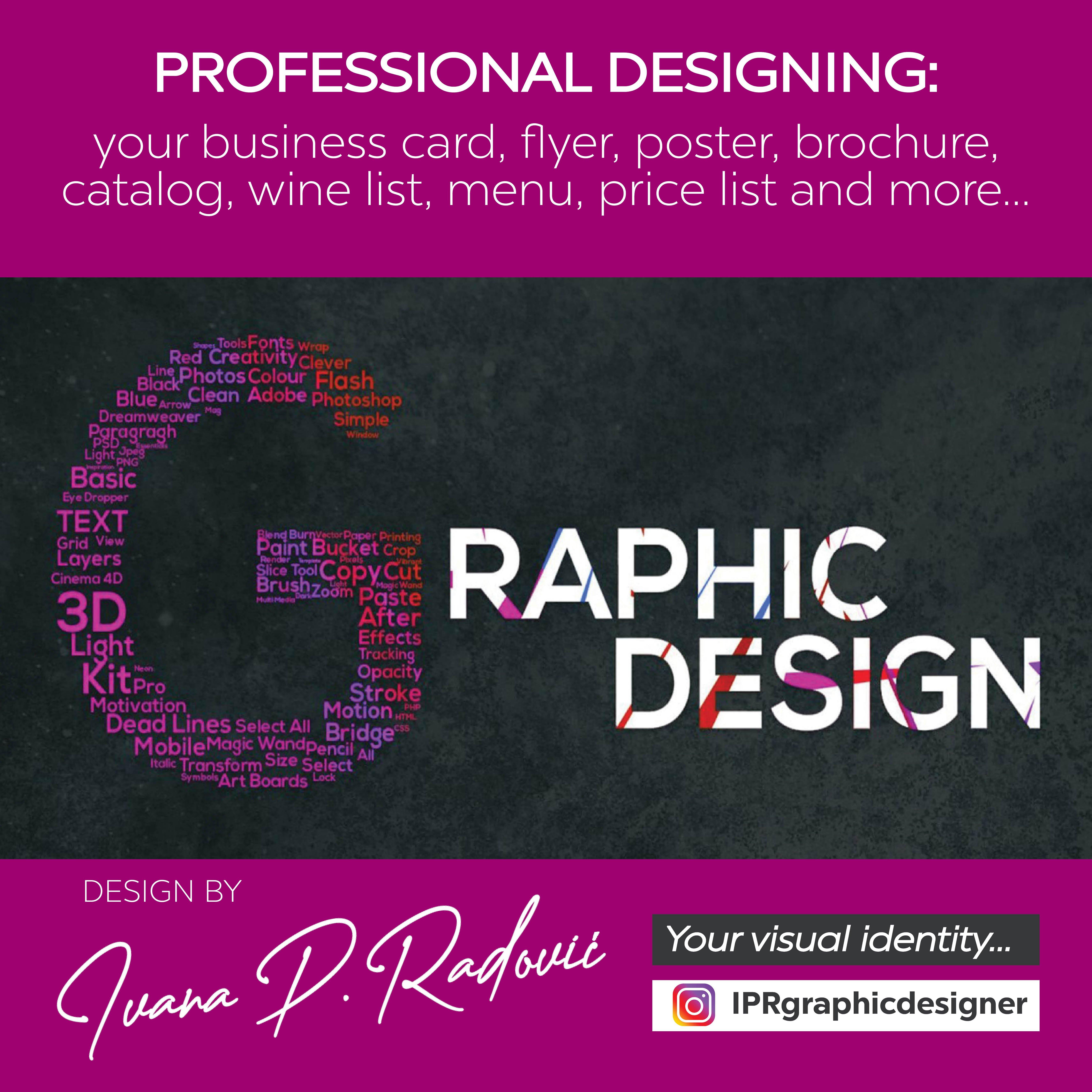  I professionally design your business card, poster, flyer, brochure, catalog, envelope, folder, let