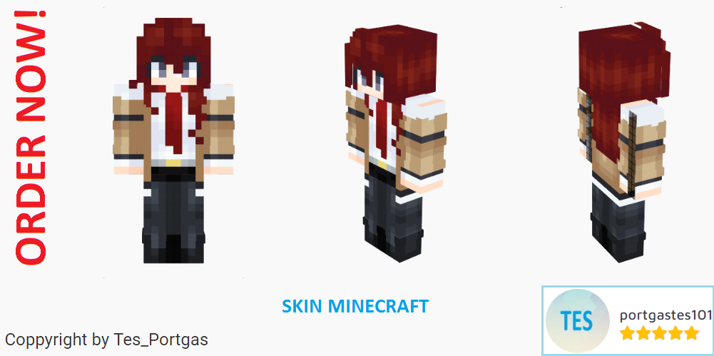 I will make you a separate Skin Minecraft in sophisticated and modern style