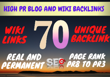 Top SEO Rankings with Wiki Links 70+ High PR Backlinks