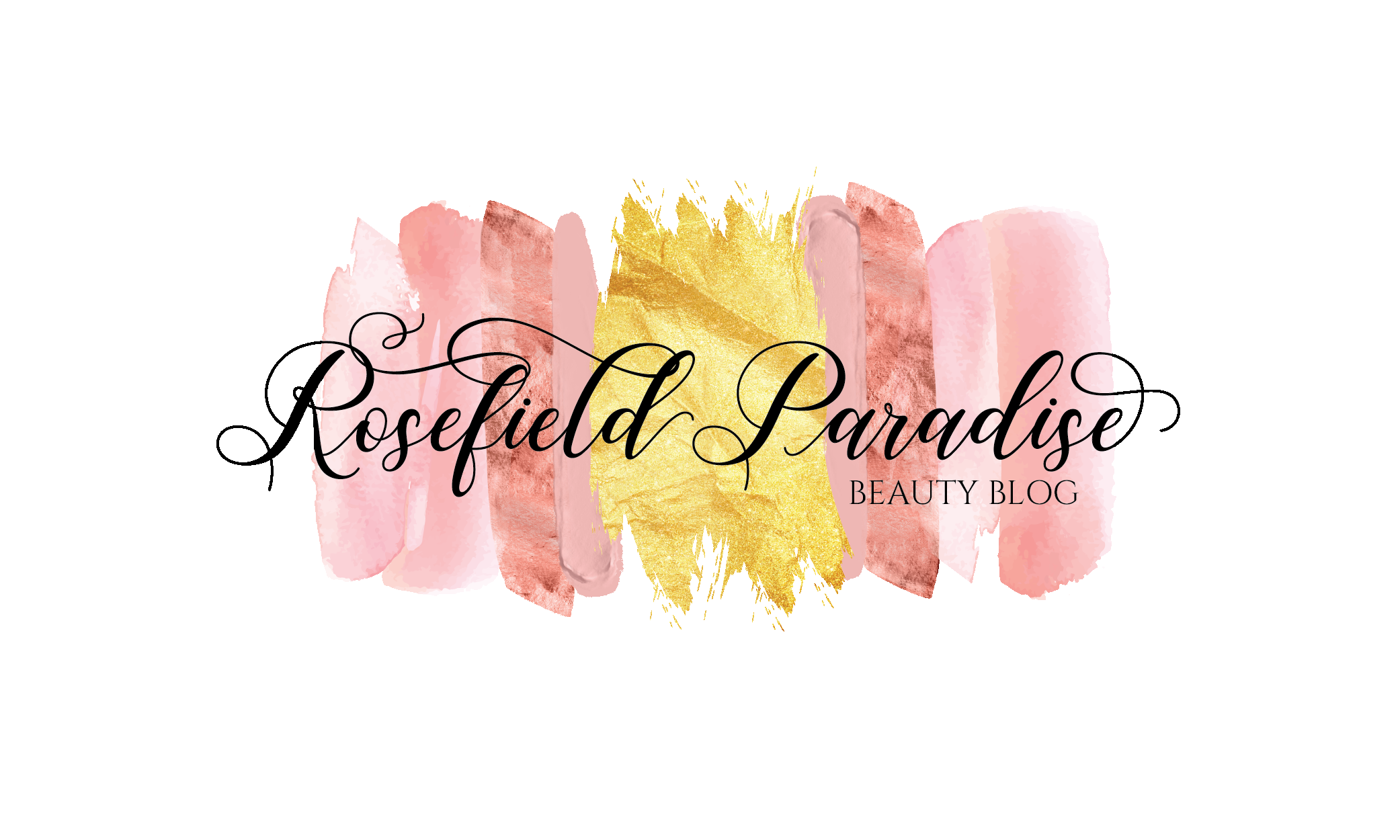 design golden feminine and watercolor signature logo