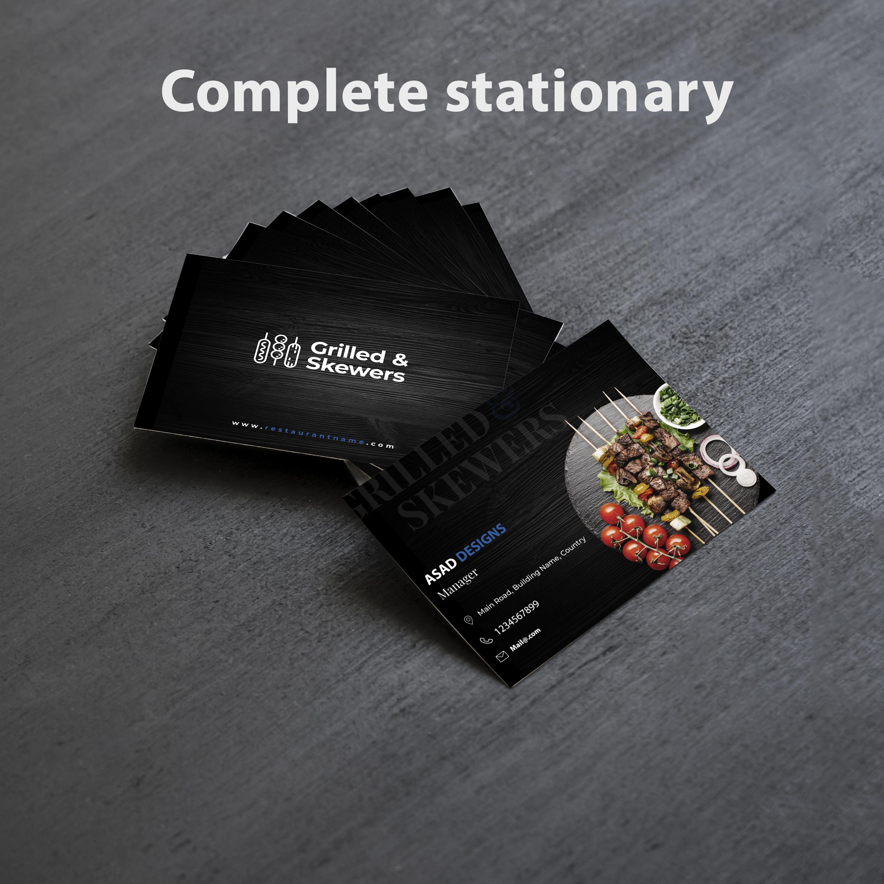 I will design modern business card, letterhead and stationery items