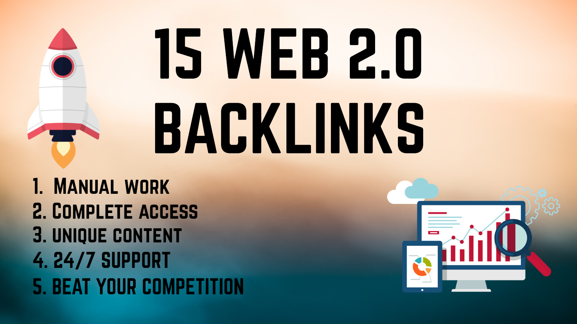 Create 15 web 2.0 backlinks for your site