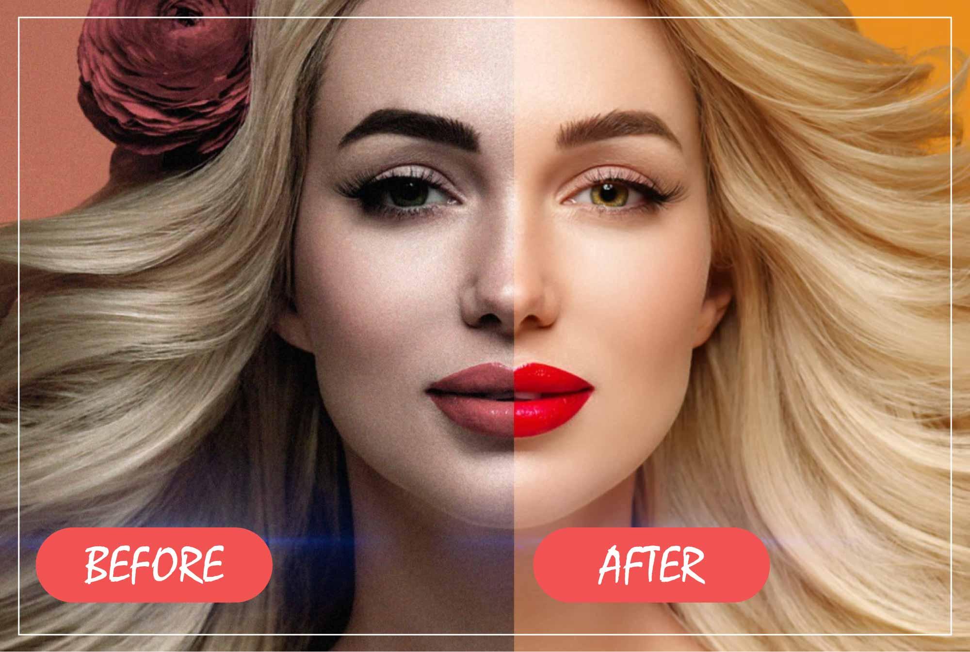 I will do professional portrait retouching business photo beautify