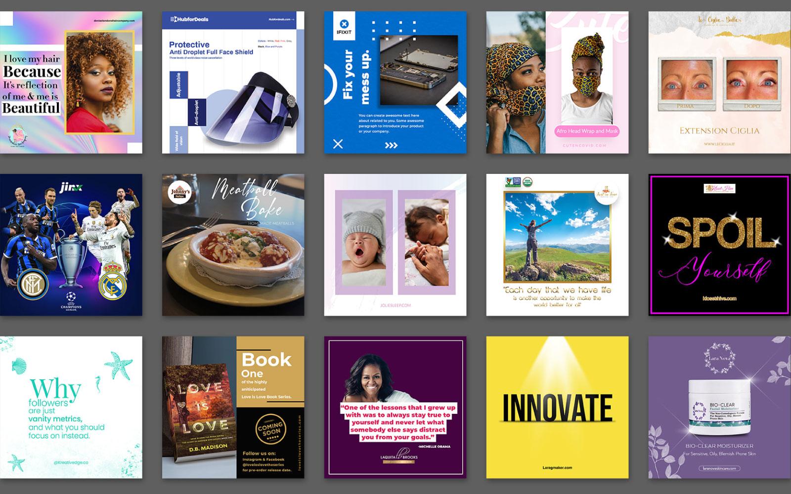 I will design social media posts or stories